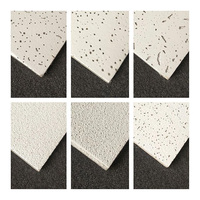 Tablero de yeso de techo personalizado 12,5mm 6mm casa moderna resistente al fuego azulejos de techo minerales aislados