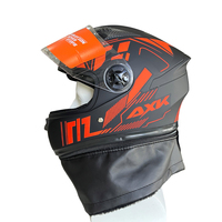 Casque de moto intégral orange et noir pas cher et populaire pour hommes et femmes