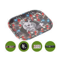 Nouveau design, ensemble de plateaux métalliques personnalisables, accessoires pour fumeurs, kit de plateau à herbes, plateau à rouler en fer blanc, vente en gros
