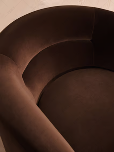 Fauteuil individuel Ferly contemporain en velours moelleux, <span class=keywords><strong>chaise</strong></span> d'appoint avec pieds en bois pour chambre, salon ou appartement - Product Image 6