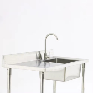 Fregadero individual independiente <span class=keywords><strong>de</strong></span> acero inoxidable con tablero izquierdo y estante inferior, OEM <span class=keywords><strong>de</strong></span> fábrica, fregadero <span class=keywords><strong>de</strong></span> preparación <span class=keywords><strong>de</strong></span> cocina <span class=keywords><strong>de</strong></span> alta resistencia - Product Image 2