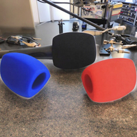 Filtre Anti-Vent en Mousse Floquée Teinte pour Microphone, Livraison Rapide, Cache Micro USB Sans Fil, Housse en Mousse Triangle Carré pour Microphones