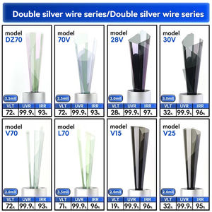 Film solaire pour voiture complète - Série double fil argenté, base en PET, revêtement métallique, <span class=keywords><strong>pare</strong></span>-<span class=keywords><strong>brise</strong></span>, protection contre la chaleur élevée et les UV, ajustement universel, Guangdong - Product Image 2