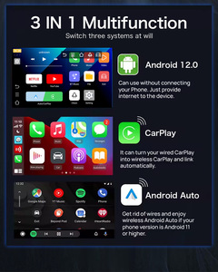 Mới đến xe phụ kiện 3 trong 1 Kép WIFI USB Adapter mini có dây để không dây ai hộp Carplay Dongle xe chơi video Hộp 2 + 16GB - Product Image 2