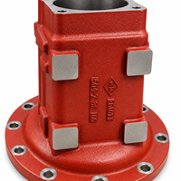 Boîtier d'engrenage de deuxième étage en fonte ductile OEM, réducteur de boîtier d'essieu moulé avec usinage CNC de précision pour systèmes de transmission