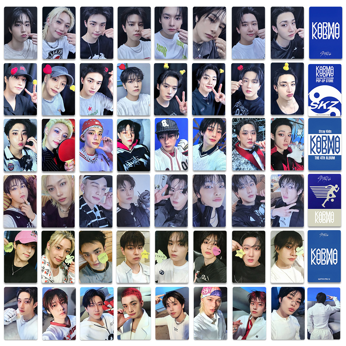 8Pcs/Set Kpop Straykids Photocards KARMA JAPAN Album Hyunjin Felix