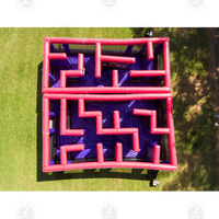 Labyrinthe gonflable géant portable pour adultes/enfants, château gonflable, jeu de laser game à vendre