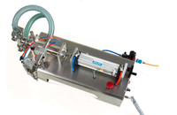 Machine de remplissage semi-automatique pneumatique à piston pour sauces et liquides visqueux, capacité 50-500 ml