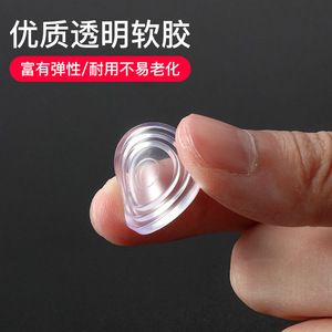 Alfombrilla antideslizante de vidrio, almohadilla de silicona transparente para mesa de café, almohadilla de fieltro antideslizante para muebles con superficie de caoba - Product Image 4