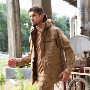 Chaqueta Cortavientos Táctica con Capucha para Deportes al Aire Libre, Estilo Bomber, Resistente al Viento y al Agua, Modelo <span class=keywords><strong>M65</strong></span>, Ropa de Trabajo Rústica con Forro - Product Image 4