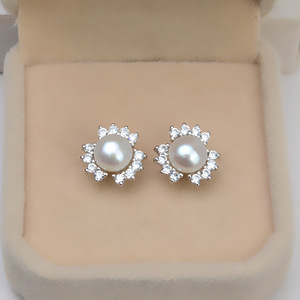 Accessoires DIY Édition Coréenne Boucles d'oreilles clous en argent S925 de qualité supérieure, populaires en Europe et en Amérique, supports vides pour perles, bijoux féminins - Product Image 1