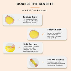 Venta al por mayor de fábrica, estera de cúrcuma de limpieza, cuidado de la piel, máscara Facial brillante, almohadilla <span class=keywords><strong>hidratante</strong></span> de limpieza con Ácido Kójico - Product Image 2