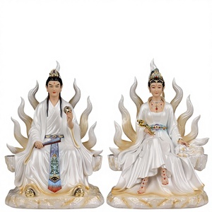 Nouvelles Statues de Bouddha : Figurine Assise de la Reine Renarde à Neuf Queues et des Neuf Filles, Ornements pour la Maison et le Salon, Vente en Gros - Product Image 1