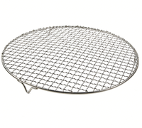 Grille de refroidissement en acier inoxydable pour barbecue, grille de cuisson vapeur, grille ronde pour camping et extérieur avec pieds