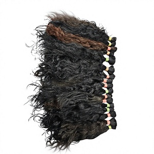 Extensions de cheveux humains indiens vierges bruts, tissage machine, double trame, permanent, toutes couleurs, pointes pleines, 100g, emballage personnalisable, Inde - Product Image 1