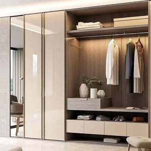 Armoire de chambre moderne extensible et pliable, finition haute brillance, personnalisable, fabrication usine - Product Image 1