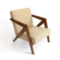 Fauteuil de salon moderne en bois massif, personnalisable et démontable, idéal pour le salon – Meilleure vente