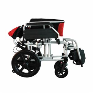 Fauteuil roulant de voyage compact pour personnes âgées et adultes, cadre en alliage d'aluminium, chaise pliante de transport avec freins à main doubles pour les soignants - Product Image 6