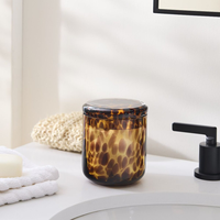 Haute qualité confettis verre accessoires de bain verre salle de bain accessoires pour décor à la maison ensemble d'accessoires pour salle de bain