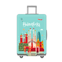 Housse de bagage en polyester élastique épaissie, résistante à l'usure et aux coupures, personnalisable et imprimée, pour la vente en gros