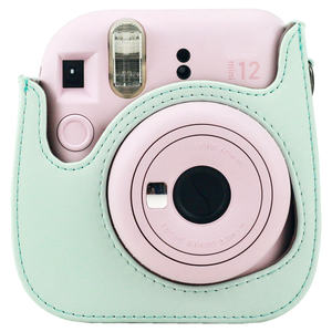 Étui de couleur unie <span class=keywords><strong>pour</strong></span> appareil photo instantané compatible avec le sac en cuir PU <span class=keywords><strong>Instax</strong></span> <span class=keywords><strong>Mini</strong></span> <span class=keywords><strong>11</strong></span>/12 avec poche et bandoulière réglable - Product Image 3