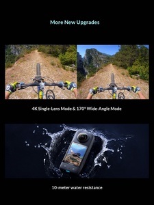 กล้องแอคชั่นแคม4K X3 Insta360, กล้องวิดีโอสำหรับขับขี่มอเตอร์ไซค์กันน้ำได้360องศากล้องถ่ายวิดีโอสำหรับกีฬากันน้ำ72MP 6แกน - Product Image 6