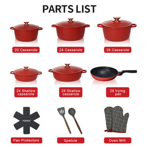 Juego de utensilios de <span class=keywords><strong>cocina</strong></span> antiadherentes clásicos de 18 piezas, olla y utensilios de <span class=keywords><strong>cocina</strong></span> de aluminio fundido a presión <span class=keywords><strong>por</strong></span> inducción, <span class=keywords><strong>ollas</strong></span> y sartenes - Product Image 2