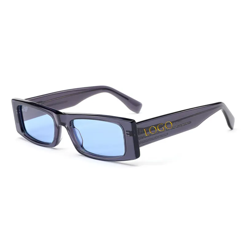 نظارات شمسية للرجال بتصميم مورد بشعار مخصص من HGM نظارات شمسية بإطار مربع صغير من مادة الأسيتات السميكة للنساء