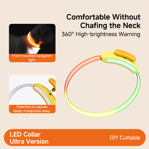 Sıcak Satış Elektrikli Köpek Tasması DIY Ayarlanabilir Su Geçirmez Özel Logo Led Işıklı Evcil Hayvan Tasması - Product Image 2