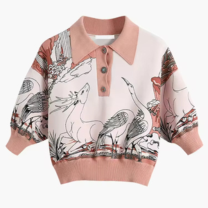Maglione Personalizzato Estivo con Collo a Polo, Maglioni Lavorati a Maglia con <span class=keywords><strong>Motivi</strong></span> Cartoon per Donne e Ragazze, Produttore di <span class=keywords><strong>Maglieria</strong></span> Femminile - Product Image 1