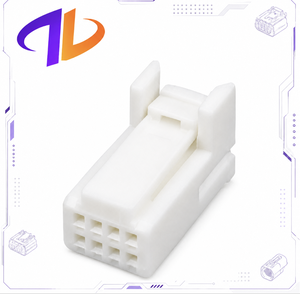 1376352-1 8 Pin Female Unsealed 0.64mm Automotive Electrical Wire Harness Connector <b>Plug</b> Housing White PBT - Product Image 3