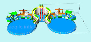 <strong>Funny</strong> Playground Giant Outdoor Swimming <strong>Pool</strong> Amusement Equipment <strong>Inflatable</strong> Theme Water Park With <strong>Slide</strong> for Kids - Product Image 4