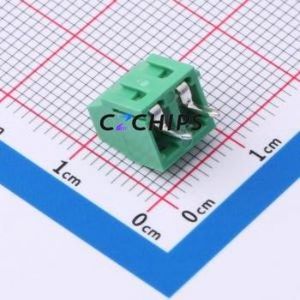 MX128L-3.81-02P-GN01-Cu-Y-A Screw Terminal Block Through hole Component (THT),P=3.81mm Connector 1x2P 3.81mm Green Through Hole - Product Image 2