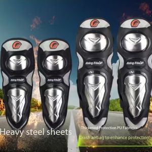 Equipo <span class=keywords><strong>de</strong></span> Protección <span class=keywords><strong>para</strong></span> Motocicleta, Juego <span class=keywords><strong>de</strong></span> 4 Piezas, Rodilleras y Coderas <span class=keywords><strong>de</strong></span> Acero Inyectado, Protectores Anticaída Reforzados <span class=keywords><strong>para</strong></span> Conducción Todoterreno - Product Image 1