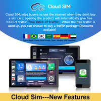 Carlinkit Android 8 128Gb Tf Sim Multimedia Tv Video Inalámbrico Auto Smart Tbox Plus Ai Carplay Android Auto Box para Youtube