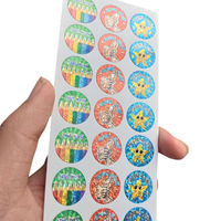 Étiquette d'emballage multifonctionnelle en papier, adhésive, imperméable, réutilisable, durable, personnalisable, autocollant, 500 pièces, couleur personnalisée