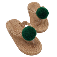 Pantoufles d'été pour femmes pantoufles tissées naturelles style dame sandales à jacinthe d'eau fabriquées au Vietnam Manufacture