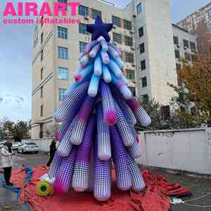 Hermoso Globo Inflable de Árbol de Navidad de 5 m de Altura para Decoración de Librerías, Discotecas y Fiestas Navideñas - Product Image 4