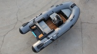 Bateau de pêche marin à coque rigide gonflable en fibre de verre RIB-360 de 12 pieds, capacité de 4 personnes, certification CE