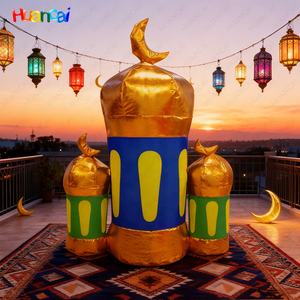 Fiesta al aire libre decoración inflable estrellas inflables Luna Eid templo <span class=keywords><strong>linterna</strong></span> personalizado Ramadán inflable musulmán para terraza jardín - Product Image 2