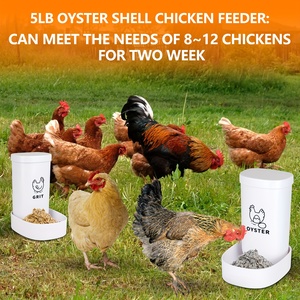 Plastic <b>Chicken</b> <b>Grit</b> Feeder Poultry Feed Container Hanging Feeding Dispenser Farm Use - Product Image 5