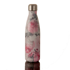 Botella de agua al vacío de doble pared de acero inoxidable, botella de agua en forma de cola, con mango de silicona, venta al por mayor - Product Image 5