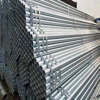 Tuyau en acier galvanisé à chaud SCH40 Q235, tube rond GI, norme ASTM pour l'alimentation en eau et la construction