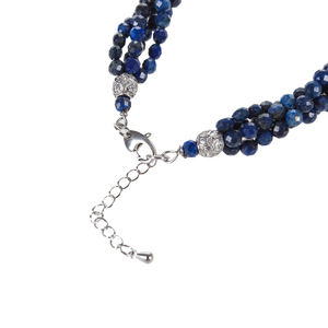 Collar de Piedras Preciosas Estilo Bohemio con Cadena de Aleación de Cobre Trenzada con Lapislázuli, Chapado en Oro para Bodas y Fiestas - Product Image 2