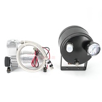 Kit Compresseur de Suspension Pneumatique 12V 150PSI avec Mini Réservoir d'Air 2L et Protection Contre les Surcharges Thermiques pour Système de Suspension Pneumatique de Camions, Remorques et Autobus