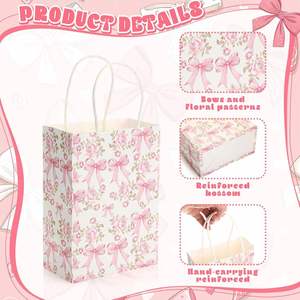 Vente flash - Sacs cadeaux en papier personnalisés, sacs en papier pour le shopping avec logo, sac en papier kraft à fond plat, sac de luxe - Product Image 3