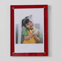 Cadre photo magnétique personnalisé en acrylique 4x6 pouces, support de photographie, petite plaque d'affichage pour cartes
