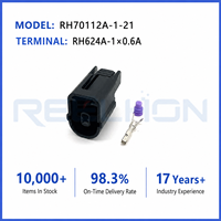Carcasa de Conector Automotriz Hembra Sellada Impermeable de 1 Pin 70112A-1-21 para Reparación de Arnés de Sensor/Interruptor Ford GM