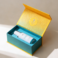 Boîte magnétique personnalisée et boîte cadeau orange pour ensemble de soins de la peau et emballage de luxe en papier écologique