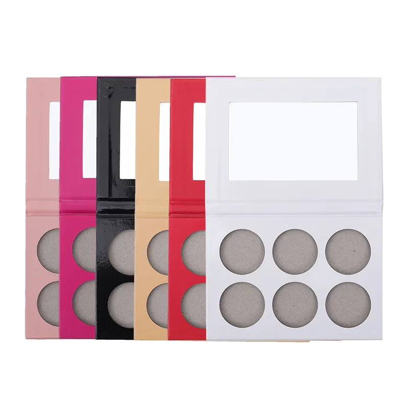 M6r-paleta de maquillaje de Ojos de alta pigmentación, paleta de sombras de ojos de 6 tonos Nude, rosa, negro, blanco, paleta de sombras de ojos DIY